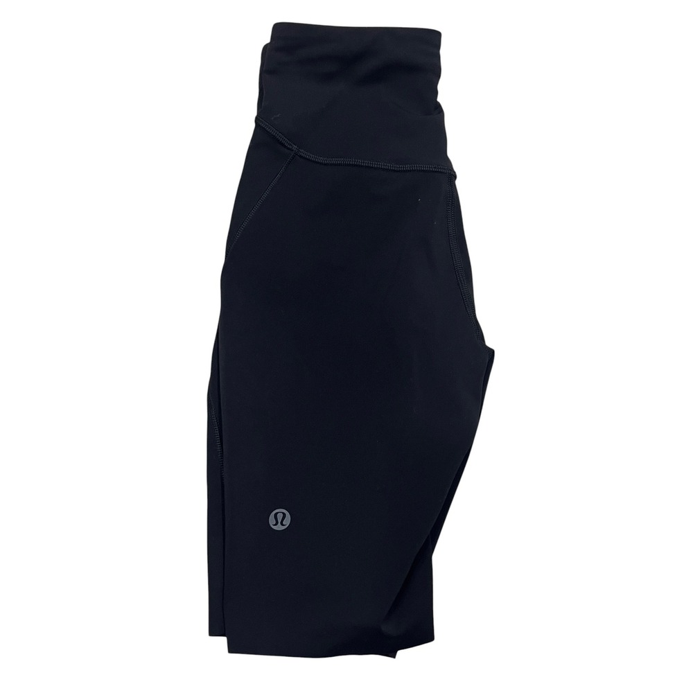 Lululemon Base Pace High Rise Short 8 Black Running Size 2 Biker Athletic Active